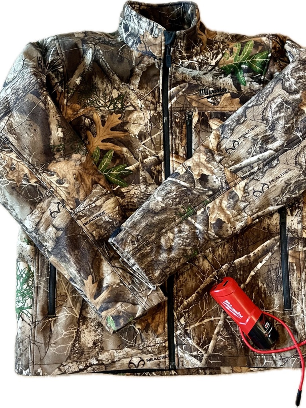 Milwaukee M12 12V Men’s Heated Quietshell Jacket with Red Milwaukee Battery